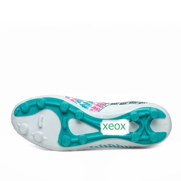 Beyaz/pembe/turkuaz Bilekli Futbol Kramponu | Profesyonel Halı Saha & Çim Saha Ayakkabısı 585 - Resim 2