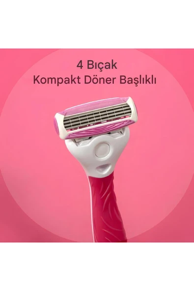 Quattro Sistem Kadın Tıraş Bıçağı Vakumlu Tutma Aparatı Ile Birlikte - Resim 2