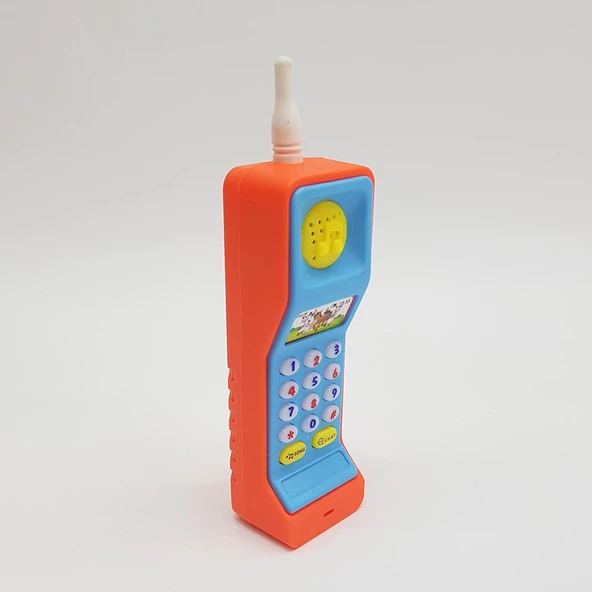 Sesli Işıklı Eğitici Oyuncak Telefon - Turuncu Mavi - 2