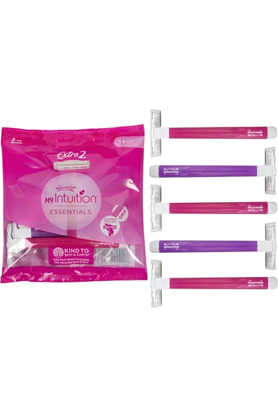 Wilkinson Sword Intuition Essentials Extra 2 Kadın Çift Bıçaklı 5 Adet ürün görseli 1