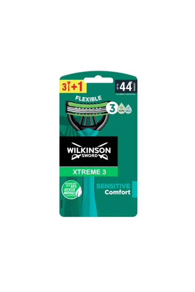 Wilkinson Sword  Xtreme3 3+1 Sensitive Esnek Bıçaklı Erkek Kullan At Tıraş Bıçağı ürün görseli 1