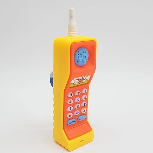 Sesli Işıklı Eğitici Oyuncak Telefon - Sarı Turuncu - 2