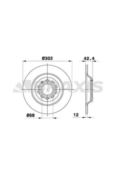 Vag Arka Fren Disk Aynası A6 Allroad 4fh 2.7 Tdi Quattro / 3.0 Tdi Quattro 07>11 - Braxıs Ae0539 ürün görseli 1