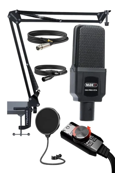 Midex GM-PRO-STB Gaming 7.1 Ses Kartı ve Mikrofon Seti Canlı Yayın LOL PUBG ürün görseli 1