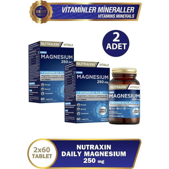 Asfstore Nutraxin Magnesium Daily 60 Tablet 2 Adet ürün görseli 1
