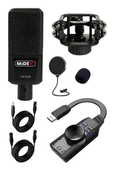 Midex MX-2020-STB Gaming 7.1 Ses Kartı ve Mikrofon Seti Canlı Yayın LOL PUBG - Resim 3