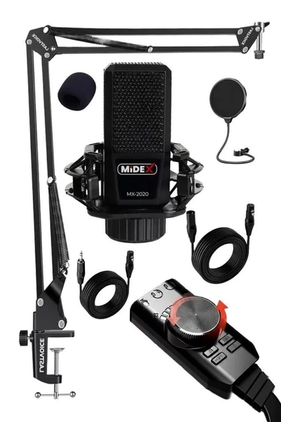 Midex MX-2020-STB Gaming 7.1 Ses Kartı ve Mikrofon Seti Canlı Yayın LOL PUBG ürün görseli 1