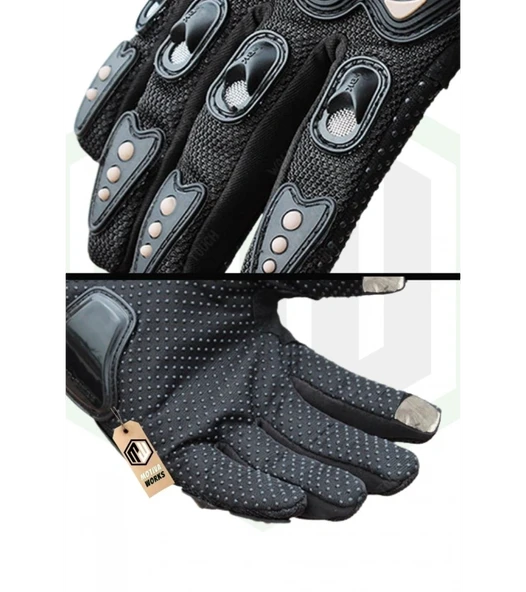 ProBiker Mpro PR100S Motosiklet Eldiveni Siyah 3 Mevsim Korumalı Standart Elastik Kumaş - Resim 2