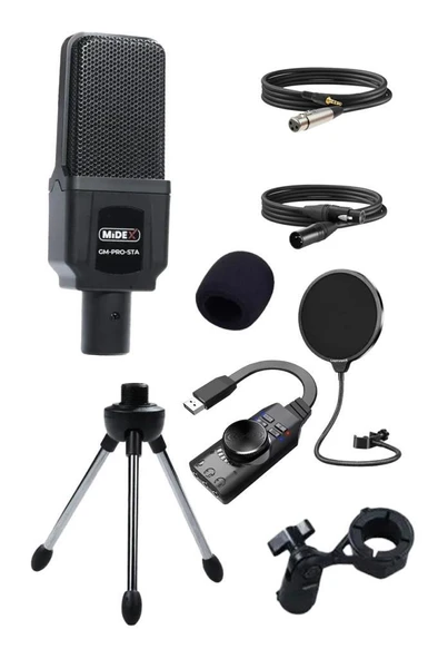 Midex GM-PRO-STB Gaming 7.1 Ses Kartı ve Mikrofon Seti Canlı Yayın LOL PUBG - Resim 3