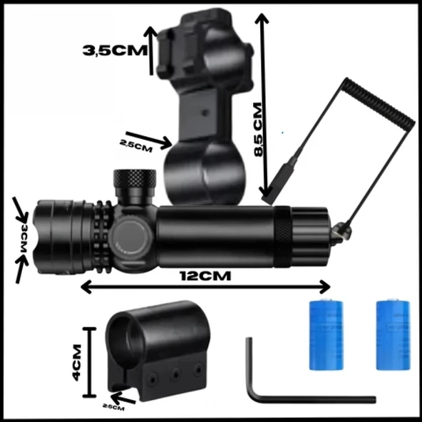 Uyguna-Yakala Yeşil Şarj Edilebilir Tüfek Lazeri - S-603 ürün görseli 1