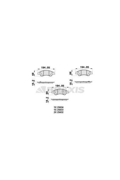 ON FREN BALATASI RANGER PICK UP 2,2TDCI / 3,2TDCI 4×4 12 / ürün görseli 1