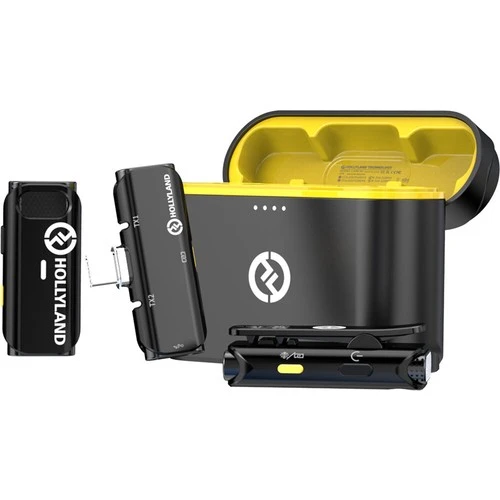 Hollyland Lark C1 Duo 2 Kişilik Kablosuz Mikrofon Sistemi (Usb-C Bağlantılı, Siyah, 2.4 Ghz) ürün görseli 1