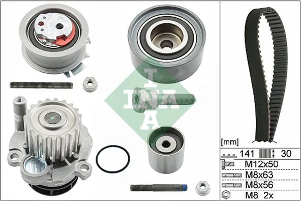 Vw Triger Seti - 141 Dis / Devirdaımlı - İna 530 0463 30 - Resim 1