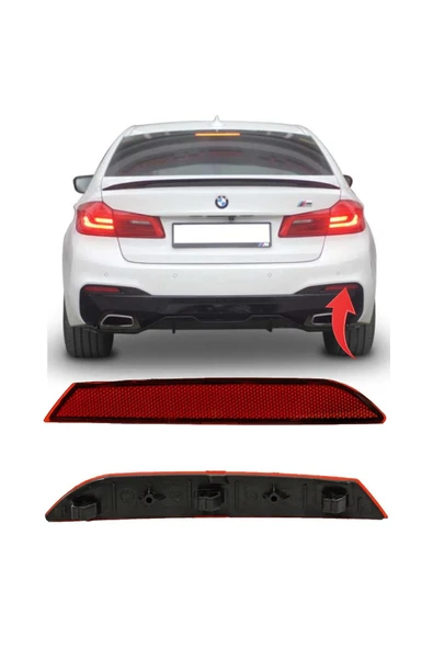 Bmw 5 Serisi G30 Arka Tampon Reflektörü Sağ M Paket 2017 Sonrası ürün görseli 1