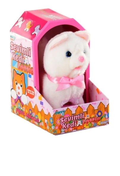 Gri Pilli Peluş Sevimli Kedicik Hareketli Sesli (Popüler Favori Oyuncak Serisi) ürün görseli 1