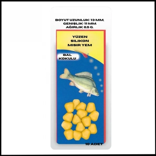 Uyguna-Yakala  10 Adet - Mini Bal Kokulu Yüzen Silikon Mısır Yem-0652 ürün görseli 1