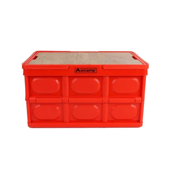 Katlanabilir Piknik Sepeti - Orcamp - Porto - 50 Lt - Kırmızı - (OUT-3580) - Resim 3