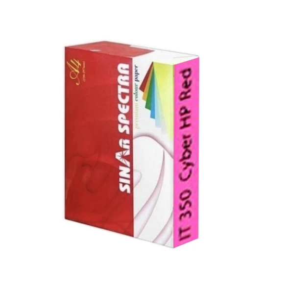 Sınar Spectra A4 Fotokopi Kağıdı 80 Gram 500'Lü Fosforlu Kırmızı İt-350 ürün görseli 1