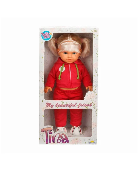 Tina Sporty Bebek 45 cm 26243 Koyu Pembe Eşofmanlı ürün görseli 1