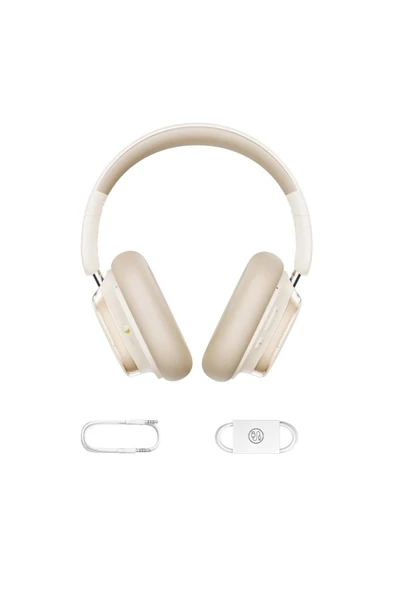 BASEUS Bowie H1S Aktif Gürültü Önlemeli Kablosuz Kulak Üstü Kulaklık - Beyaz - Resim 4