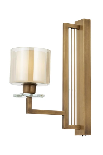 AVONNI AP-60190-1E Eskitme Kaplama Aplik E27 Metal Kristal 15x32cm ürün görseli 1