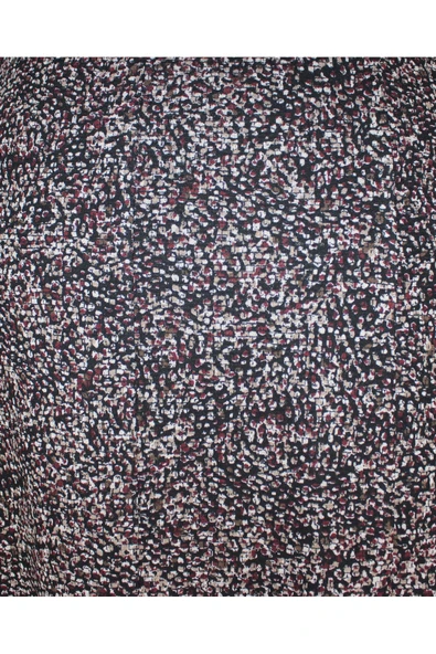 Kadın Betül 8 Parça Lastikli Renkli Damla Desen Mevsimlik Kaliteli Siyah Etek - Resim 5