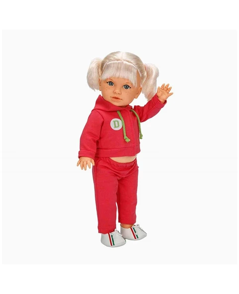 Tina Sporty Bebek 45 cm 26243 Koyu Pembe Eşofmanlı - Resim 3