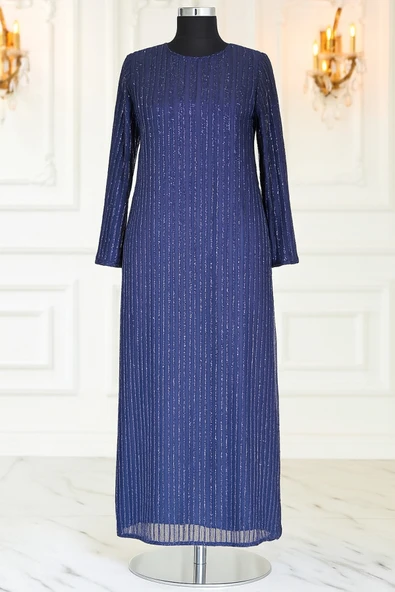 Büyük Beden Astarlı Mahi Dantel Abiye Elbise ürün görseli 1