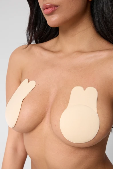 leswear Yapışkanlı Göğüs Bandi Silikon Sütyen Ten Rengi Göğüs Kapatıcı - Resim 2