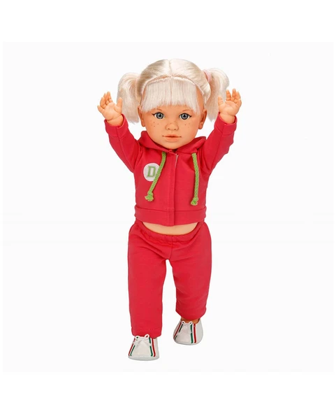 Tina Sporty Bebek 45 cm 26243 Koyu Pembe Eşofmanlı - Resim 4