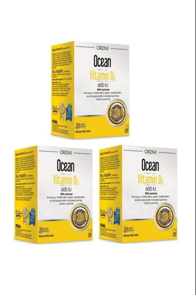 Ocean Vitamin D3 600 IU Sprey 20ml 3 Adet ürün görseli 1