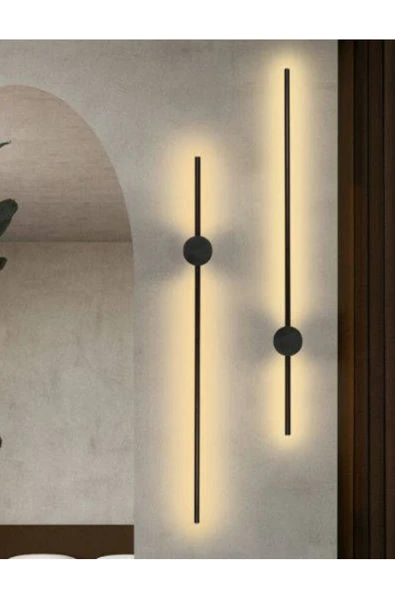 retro home design Siyah Pilli 70cm Tak Çalıştır Pil Dahil Duvar Aplik Günışığı 3000k (1 ADET) - Resim 4