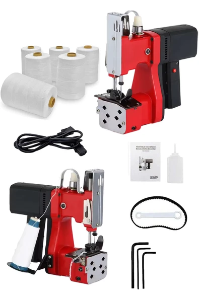 Elektrikli Portatif Hafif Çuval Ağzı Dikiş Makinası Seti  Kağıt Tohum Kumaş Kömür Çuvalı Paketleme ürün görseli 1