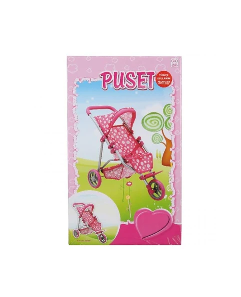 3 Tekerlekli Metal Puset  Puantiyeli - Resim 2