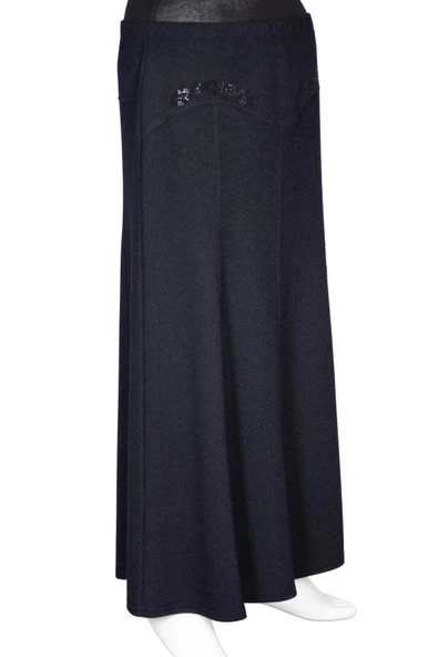 Kadın Tuğçe Kışlık Korsajı Taşlı Astarsız Etek - Resim 3