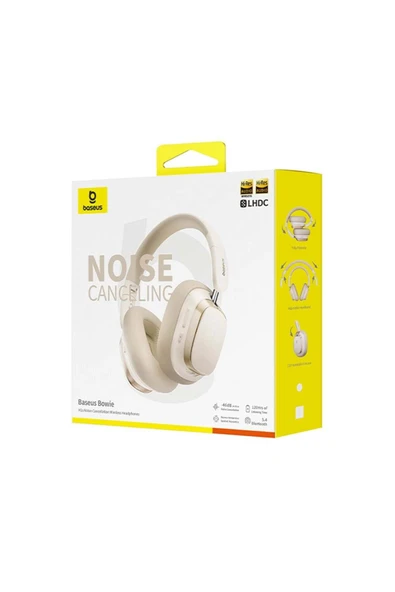 BASEUS Bowie H1S Aktif Gürültü Önlemeli Kablosuz Kulak Üstü Kulaklık - Beyaz - Resim 5