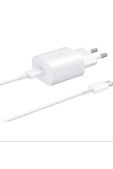 Samsung A20 / A30 / A50 / A70 / M20 / M23 / M51 Type-c 25w Orjinal Hızlı Şarj Aleti Cihazı Beyaz (kutulu) - Resim 5