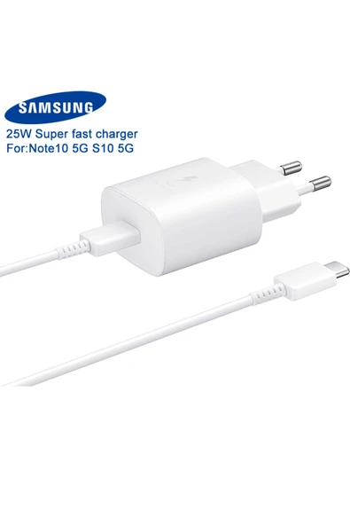 Samsung S22+ Ultra S21 Ultra Usb-c 25w Orjinal Hızlı Şarj Aleti Ep-ta800xbegww Beyaz ürün görseli 1
