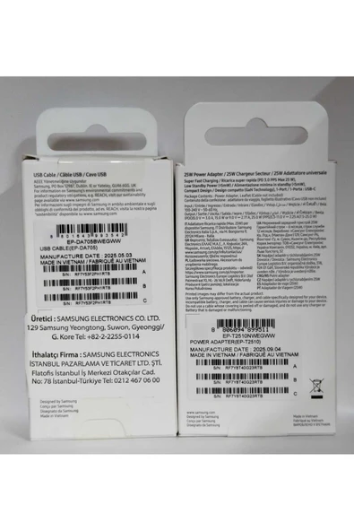 Samsung A73/a53/a33 25w Type-c Sarj Seti / Orjinal Adaptör + Kablo ( Türkiye Garantili) - Resim 2