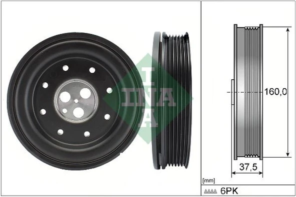 Ford Krank Kasnagı - 125 Ps Ö.çeker - İna 544 0134 10 ürün görseli 1