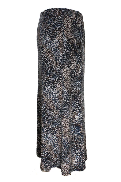 Kadın Battal Beden 8 Parça Kaliteli Lastikli Siyah Etek Desen 07 - Resim 3