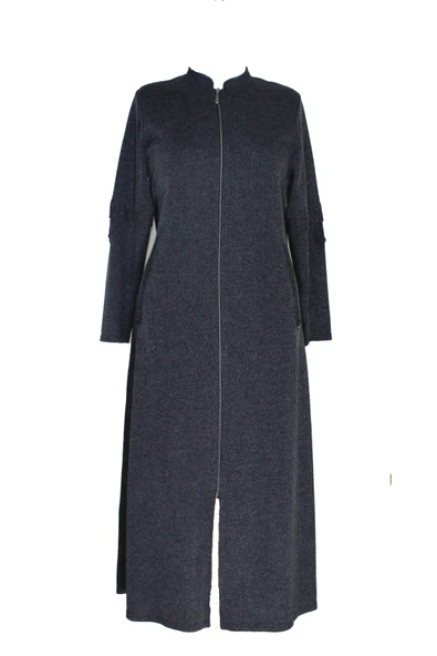 ANNE KADIN BÜYÜK BEDEN HAKİM YAKA FERMUARLI CEPLİ MEVSIMLIK PARDESÜ ürün görseli 1