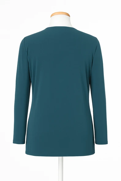 ANNE KADIN GENÇ BETÜL BÜYÜK BEDEN PETROL MAVI GÜPÜRLÜ CEKETLİ TAŞLI ABİYE TAKIM - Resim 6