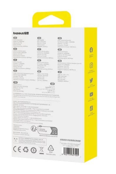 FREE2PULL Mini Şarj Kablosu Usb-C To Usb-C 60W Uyumlu 1m Küme Siyah - Resim 3