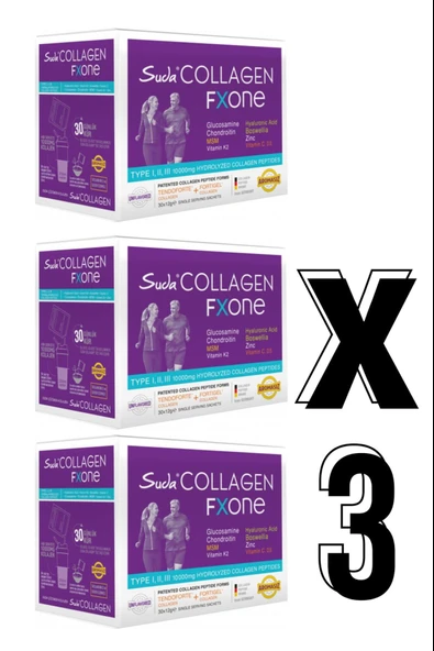 Suda Collagen Fxone Aromasız 30 Saşe 3 Adet ürün görseli 1