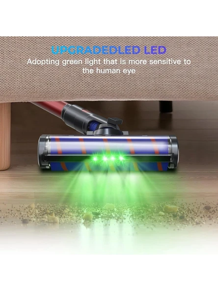 Dyson V12 Uyumlu Süpürge Borusu+LED Yeşil Işıklı Süpürge Başlığı Seti Fluffy Yumuşak Rulo Başlık Sadece V12 uyar - Resim 2