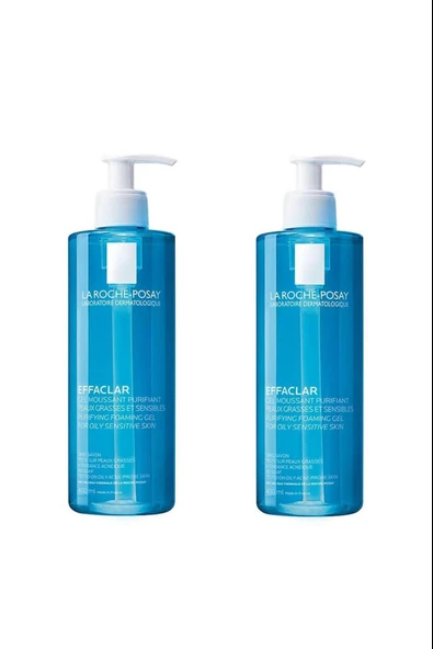 La Roche Posay Effaclar Temizleme Jeli 400ml Yağlı ve Akneye Eğilim Gösteren Ciltler 2 Adet ürün görseli 1