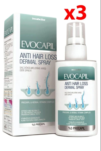 Evocapil Anti Hair Loss Sprey 60 ml 3 Adet ürün görseli 1
