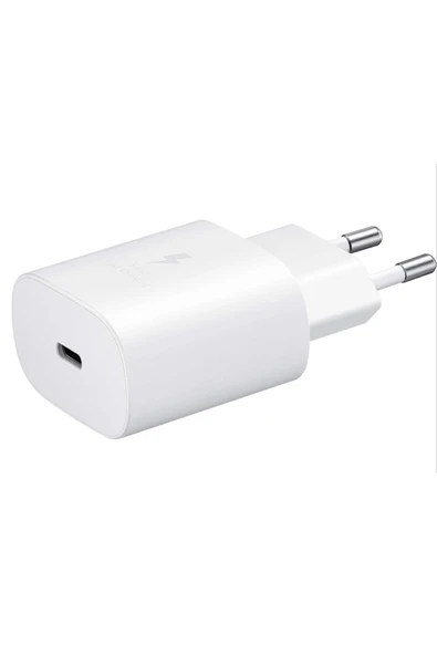Samsung Galaxy Type-c Girişli Fast-hızlı Şarj Adaptörü 25w-25walt (BEYAZ) ( Zb Gsm ) - Resim 4