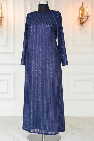 Büyük Beden Astarlı Mahi Dantel Abiye Elbise - Resim 2